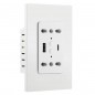 Tuya Smart WiFi Dual-Steckdose mit USB- und Typ-C-Anschlüssen Tuya Smart WiFi Dual-Steckdose mit USB- und Typ-C-Anschlüssen