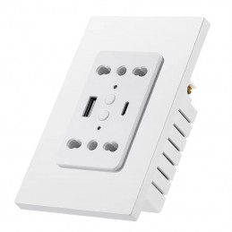 Tuya 16A Smart WiFi Unterputzsteckdose mit USB und Typ-C