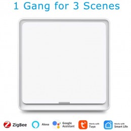 Interruptor de escena Zigbee inteligente inalámbrico con batería Tuya