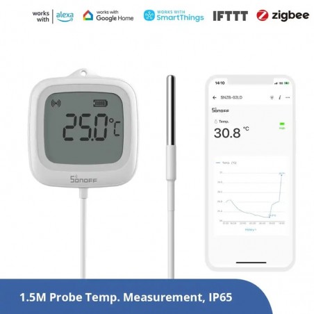 Sonoff SNZB-02LD Smart Zigbee Temperature Sensor with Probe and Display