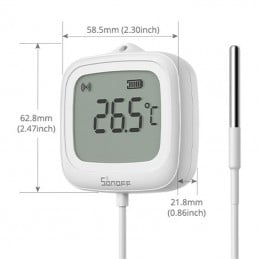 Termómetro Zigbee Sonoff SNZB-02LD con sonda y pantalla LCD