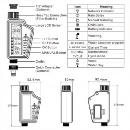 Timer Irrigazione WiFi Tuya Smart con Display e Controllo Vocale