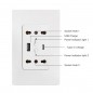 Enchufe de pared dual inteligente Tuya con WiFi, puertos USB y tipo C Enchufe de pared dual inteligente Tuya con WiFi, puertos USB y tipo C