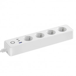 Multiprise connectée Tuya WiFi avec USB et Type-C – 4 prises secteur