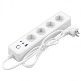 Multiprise connectée Tuya WiFi avec USB et Type-C – 4 prises secteur