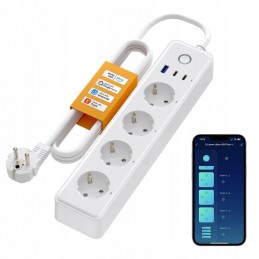 Multiprise WiFi intelligente Tuya avec USB et 2 Type-C