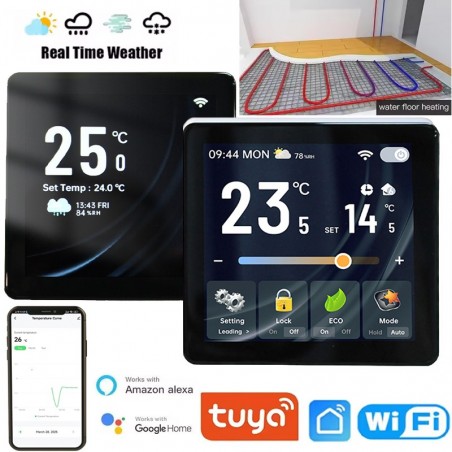 Termostato WiFi Beca BHT-2005GALW para suelo radiante por agua