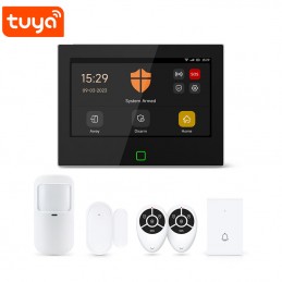 Smartes Tuya-WLAN-Alarmsystem + 4G-SIM mit 7-Zoll-Touchdisplay