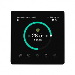 Thermostat intelligent Tuya Zigbee, ventilo-convecteur, 2 tuyaux, vanne 0-10 V, ventilateur 0-10 V