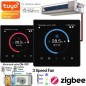 Termostato inteligente Tuya Zigbee con válvulas de bobina de ventilador, encendido/apagado, 3 velocidades