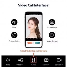 Cerradura inteligente Tuya con WiFi, intercomunicador con huella dactilar 3D y 7 desbloqueos