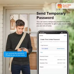 Serrure connectée Tuya WiFi, reconnaissance faciale 3D, interphone à empreintes digitales, 7 déverrouillages