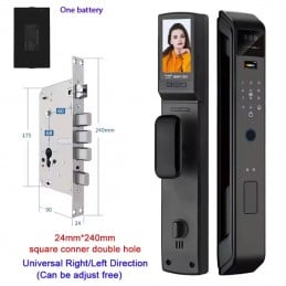 Cerradura inteligente Tuya con WiFi, intercomunicador con huella dactilar 3D y 7 desbloqueos