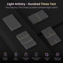 Tuya WiFi Smart Switch mit LED-Beleuchtung – Touch, App, Alexa
