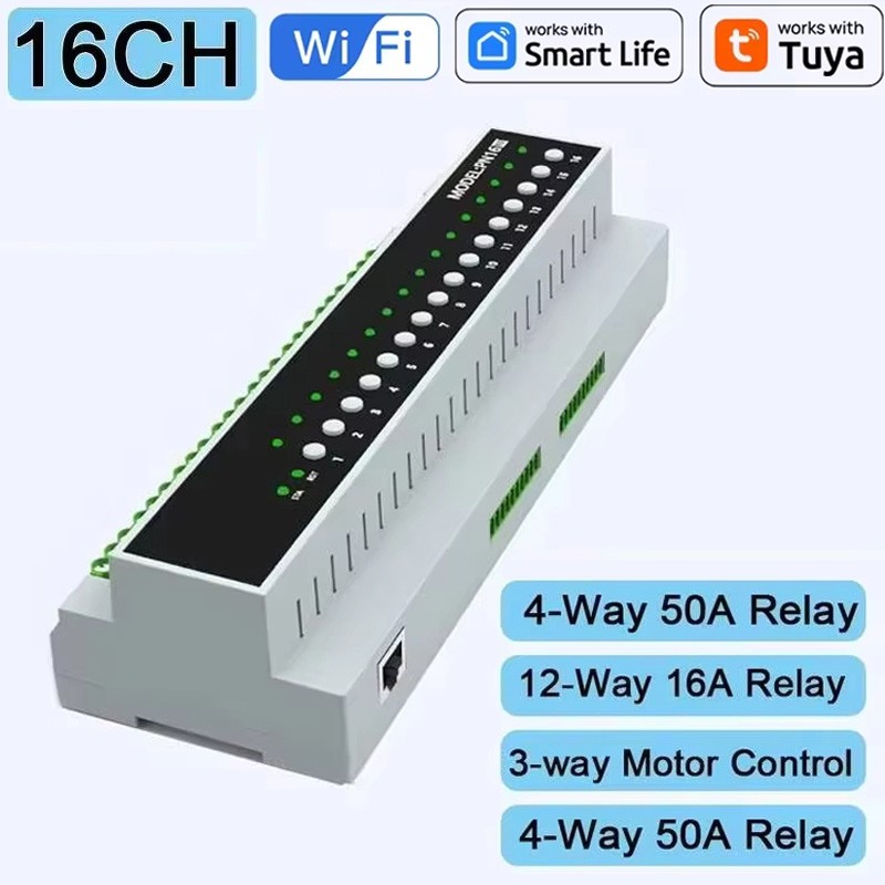 Tuya Slim WiFi Rele Module voor DIN-Rail – Afstandsbediening