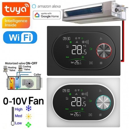 Thermostat intelligent Wi-Fi pour ventilo-convecteur série 9000 - Ventilateurs et vannes 0-10 V