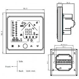 Beca Smart WiFi Thermostat with Probe – 0-10V Fan and On/Off Valve