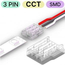 Conector rápido SMD LED CCT de 3 pines de tira a cable (sin soldadura)