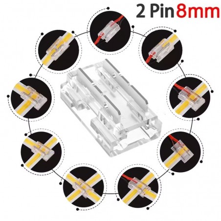 Schnellverbinder 9in1 für COB- und SMD-LED-Streifen 2-polig Einfarbig