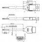 Conector Impermeable para LED RGB+CCT SMD de 6 Pines de Tira a Alimentación Conector Impermeable para LED RGB+CCT SMD de 6 Pines de Tira a Alimentación