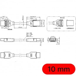 Connecteur Étanche 4 Broches LED RGB SMD – Bande à Bande