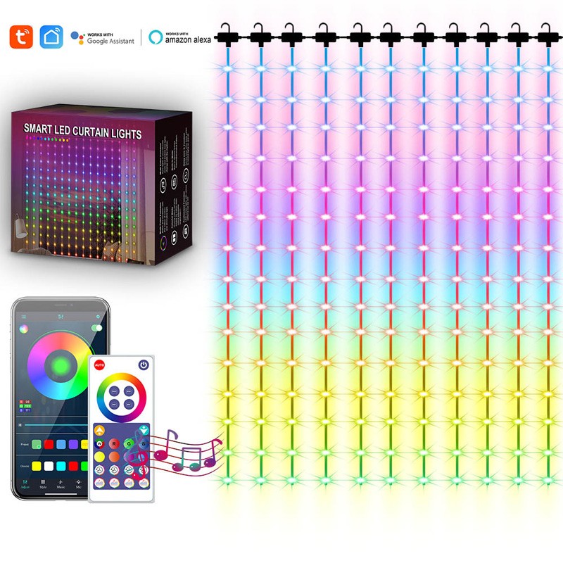 Tuya Tenda Luminosa a LED RGBIC Smart WiFi e Bluetooth