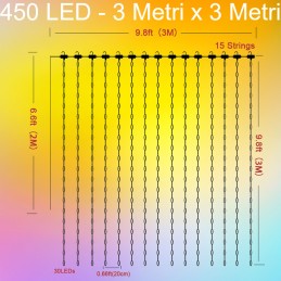 Tuya RGBIC LED-lichtgordijn Smart WiFi en Bluetooth