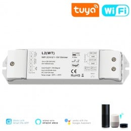 Tuya Dimmer WiFi 0-10V 2CH para Driver LED Regulables y CCT