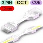Connettore Impermeabile per LED CCT COB a 3 pin da Striscia a Striscia