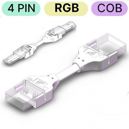 Wasserdichter 4-Pin-Steckverbinder LED RGB COB – Streifen zu Streifen