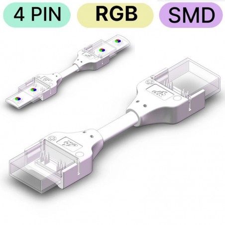 Wasserdichter 4-Pin-Steckverbinder LED RGB SMD – Streifen zu Streifen