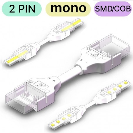 Connettore Impermeabile per Strisce LED COB e SMD IP67/IP68