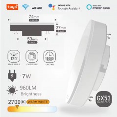 Tuya Slimme Lamp GX53 RGB+CCT WiFi Bluetooth 7W