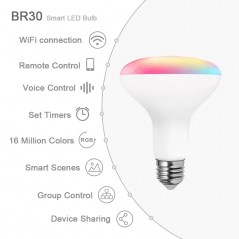 Tuya BR30 LED RGB+CCT Smart Wi-Fi und Bluetooth E27 Glühbirne