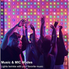Slimme LED RGB Lichtgordijn Tuya Wi-Fi Alexa Google | Appbesturing