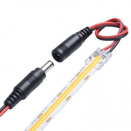 Female DC Jack Connector 2 Pin for COB/SMD LED Strips 12V