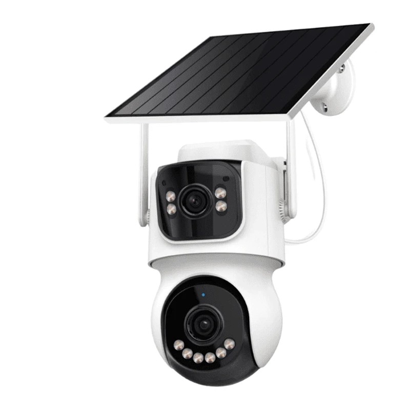 iCSee 4MP slimme IP-camera met dubbele lens en zonnepaneel