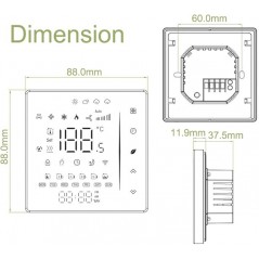 Smart WiFi-Thermostat Beca BHT-006GAW für Wasserheizung