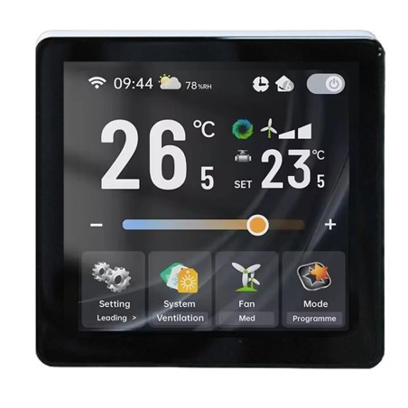 Beca BAC-2005ALW Smart WiFi Thermostat für 2-Rohr-Gebläsekonvektoren, EIN/AUS-Ventilsteuerung und 3-stufiger Lüfter
