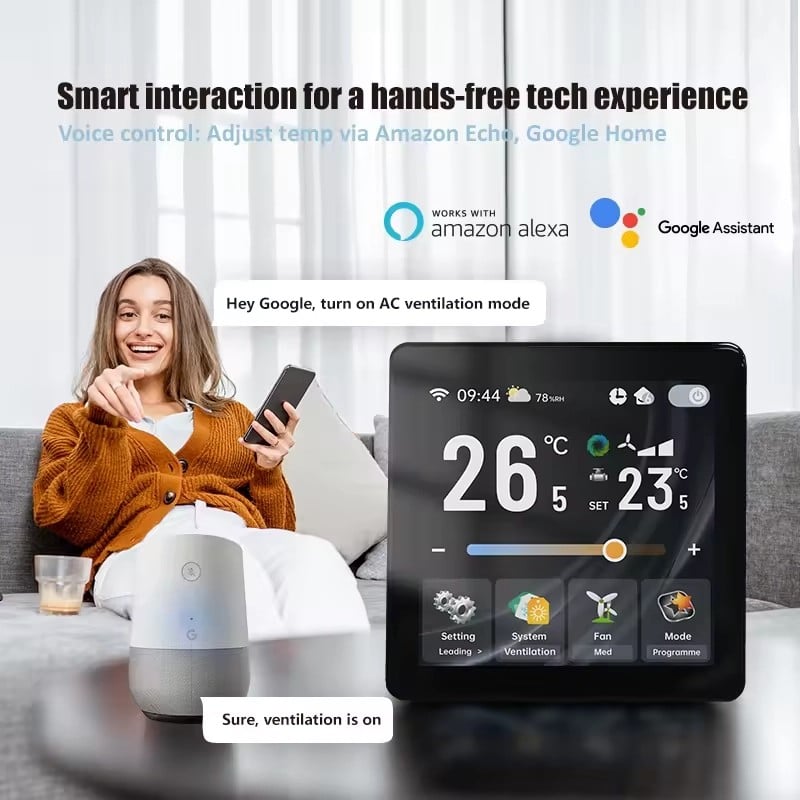 Beca BAC-2005ALW Smart WiFi Thermostat Fan Coil 2 Pipes