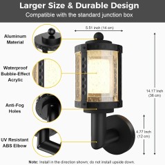 Applique LED Intelligente Tuya Vintage RGBCW WiFi/Bluetooth