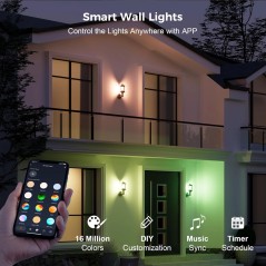 Applique LED Smart Tuya Vintage RGBCW WiFi/Bluetooth