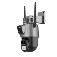 iCSee 6MP WiFi PTZ-Kamera mit Doppelobjektiv, KI und Nachtsicht