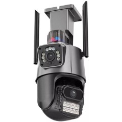 Cámara iCSee 6MP WiFi PTZ Doble Lente AI y Visión Nocturna