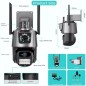 iCSee Telecamera da 6 MP Smart WiFi con Doppio Obbiettivo Motorizzato