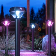 Smart WiFi RGB Solar Lamp with Motion Sensor, Alexa and Google