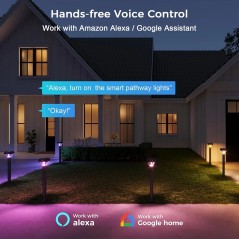 Lampe Solaire Intelligente WiFi RGB avec Capteur de Mouvement Alexa et Google