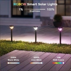 Smarte WiFi RGB Solarleuchte mit Bewegungsmelder Alexa und Google