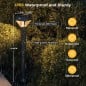 Lampe solaire de jardin LED intelligente Tuya avec WiFi et Bluetooth et détecteur de mouvement