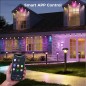 Tuya Smart WiFi en Bluetooth LED Solar Tuinlamp met Bewegingssensor